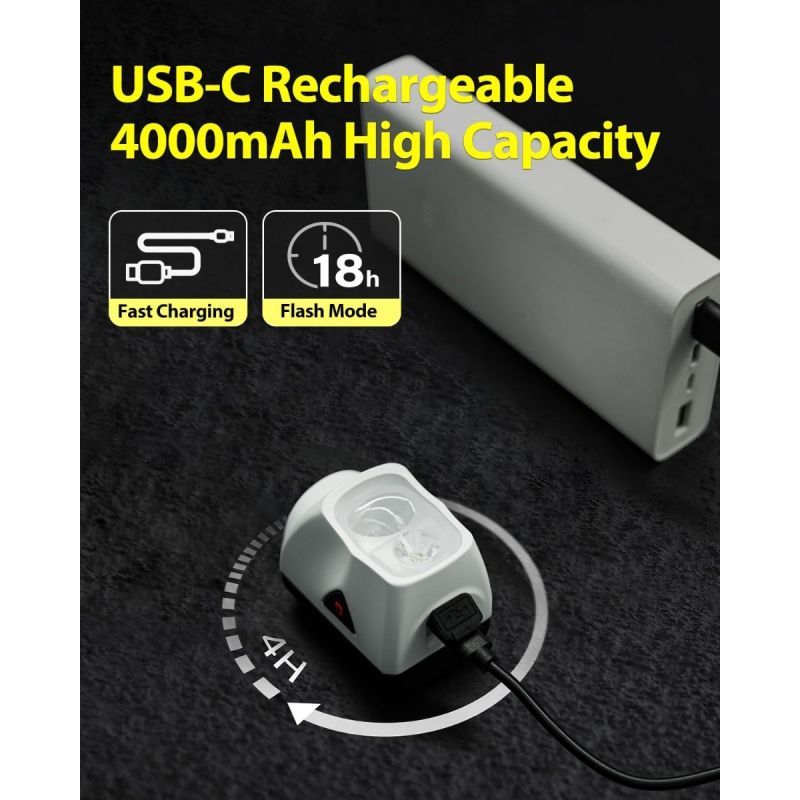 TOWILD DLite 1700 Sykkellykt: Optimal Synlighet med 1900 Lumen, USB Oppladbar, Vanntett!