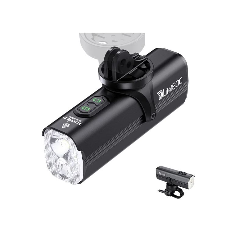TOWILD DLite 1800 USB oppladbart sykkellys 2100 lumen sykkeltilbehør 5000mAh batteri vanntett design