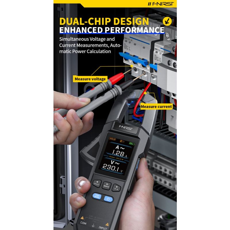 FNIRSI DMC-100 Strømtang Multimeter: Automatisk & Intelligent Høypresisjons Universalmåler