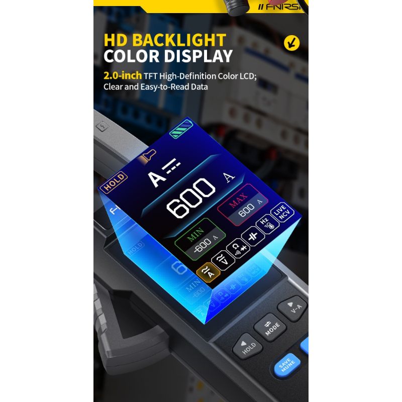 FNIRSI DMC-100 Strømtang Multimeter: Automatisk & Intelligent Høypresisjons Universalmåler