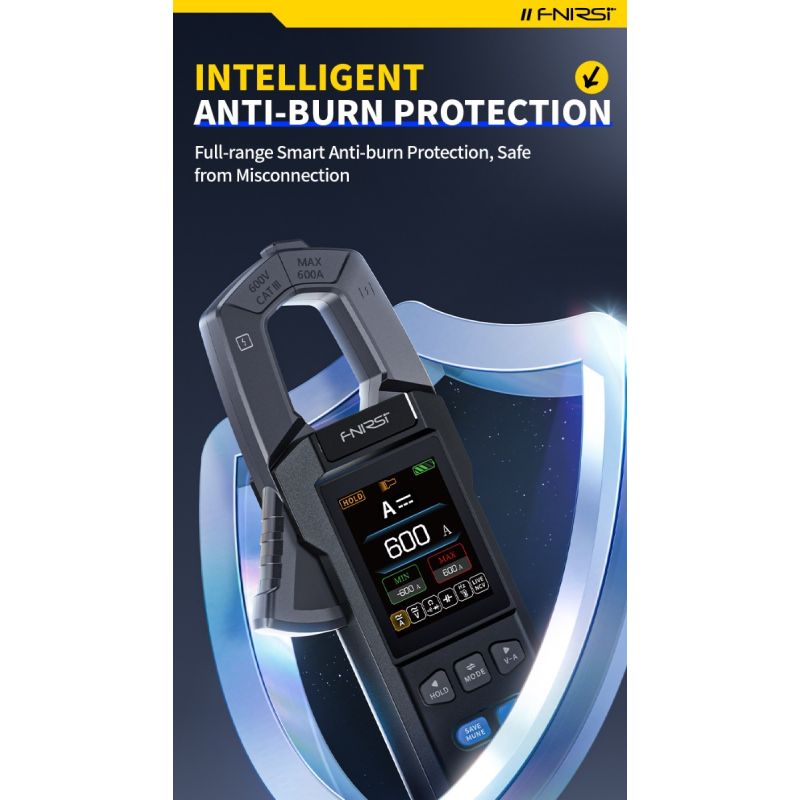 FNIRSI DMC-100 Strømtang Multimeter: Automatisk & Intelligent Høypresisjons Universalmåler