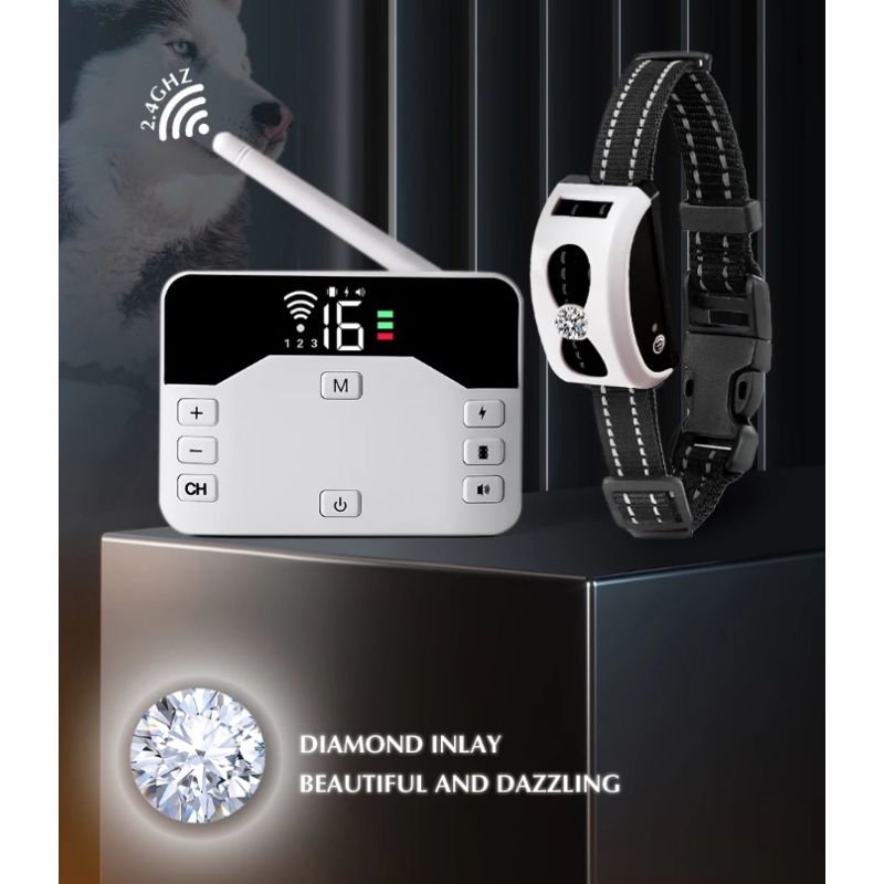 Det ultimate trådløse hundegjerde og eksternt treningshalsbånd for kjæledyrsikkerhetsløsninger i alle størrelser