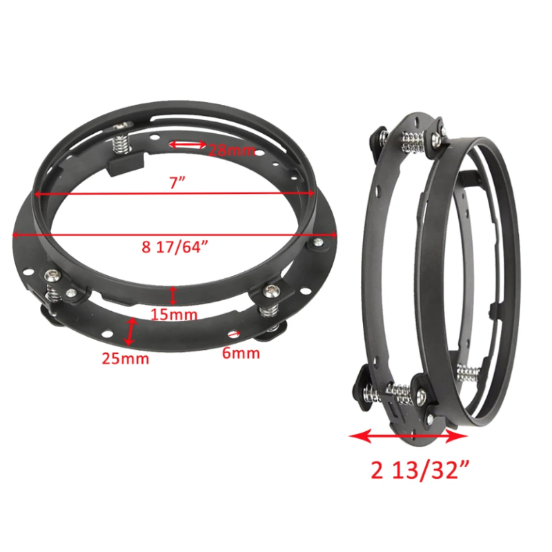 Oppdag 7 tommer motorsykkel LED hovedlykt med beam DRL turn signal for Harley Jeep Hummer vanntett IP67