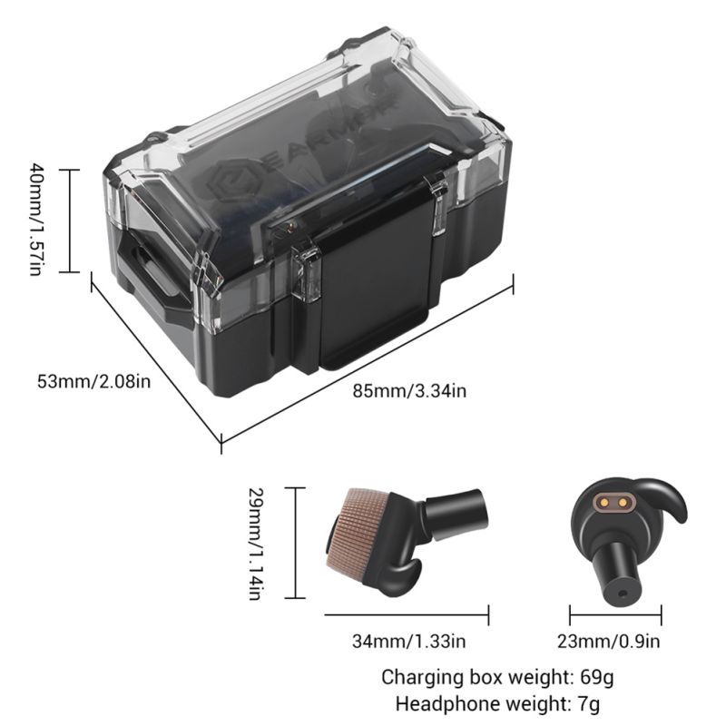 EARMOR M20 taktiske ørepropper avansert støyreduksjon sikkerhet for hørsel høyt støymiljø komfort rettshåndhevelse