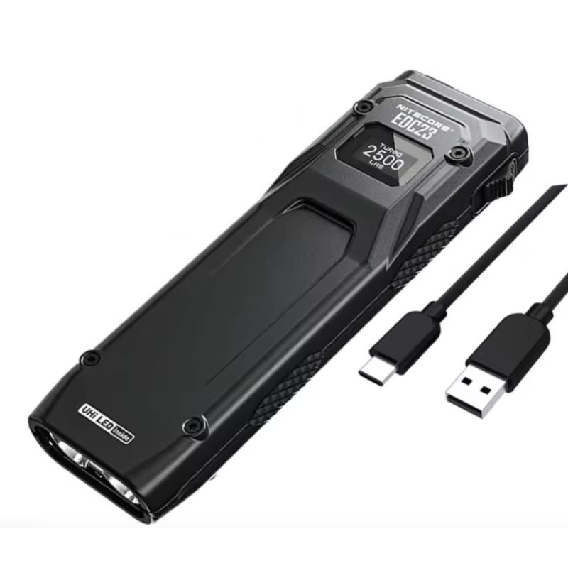 NITECORE EDC23 kompakt lommelykt 2500 lumen UHi LED USB-C oppladbar for hverdagsbruk og utendørs eventyr