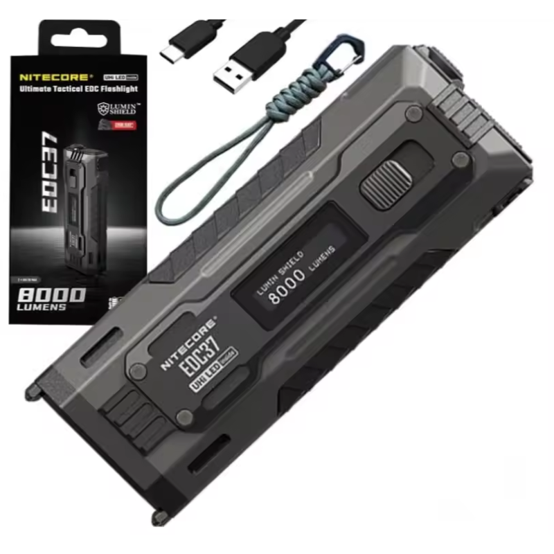 NITECORE EDC37 8000LM USB-C Lommelykt | Kompakt, Kraftig EDC til Utendørs Eventyr