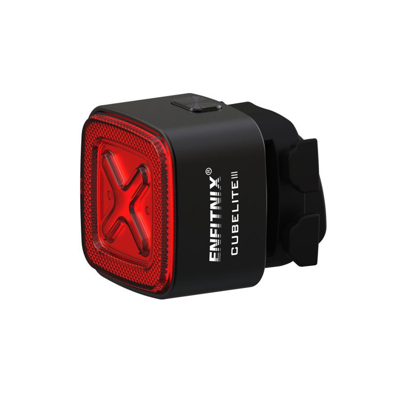 Enfitnix Cubelite III Smart baklys 30 lumen sykkelsikkerhet USB lading oppladbart lang batteritid synlighet