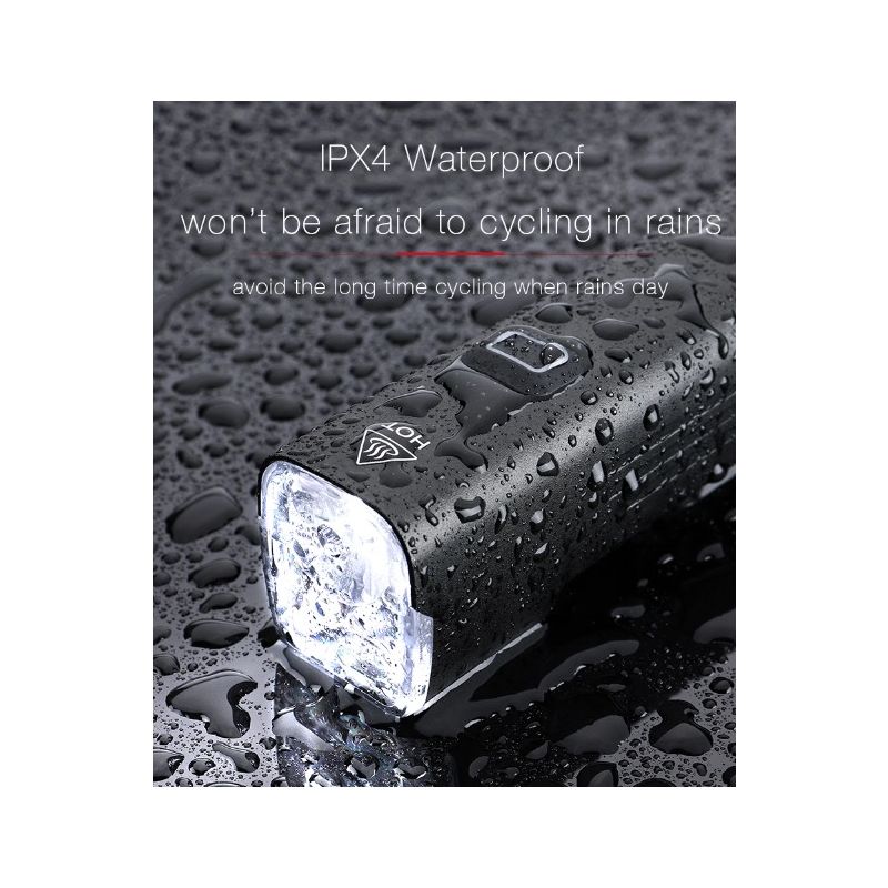EOS530 sykkellys 1000LM USB oppladbar IPX4 vanntett høyytelses sykkellykt med tre lysmodus for trygg sykling
