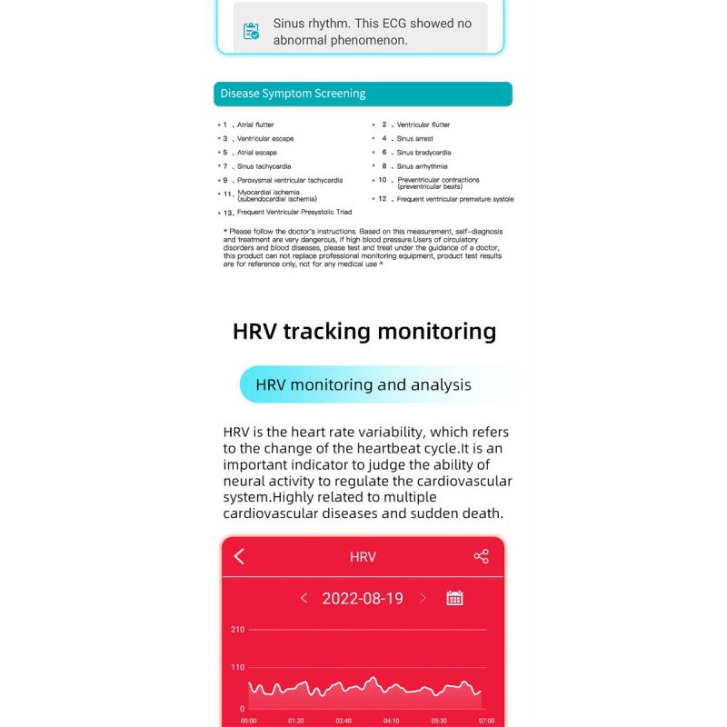 EP01 Smartklokke med blodglukose Sukker EKG HRV, Hjertefrekvens, Kroppstemperatur, 1.47