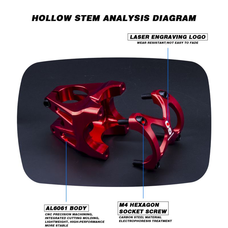 EVOSID terrengsykkelstamme 31,6 mm justerbar aluminium robust design for landevei MTB sykling sykkelopplevelse