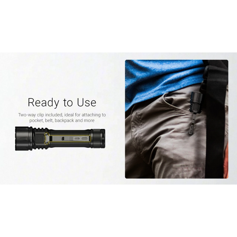 Nitecore EX7 Lommelykt 6000 Lumen - USB-C Oppladbar Kraftig Lys for Friluftsliv & Søk/Redning