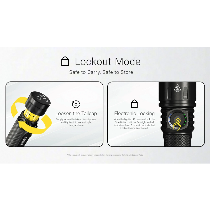 Nitecore EX7 Lommelykt 6000 Lumen - USB-C Oppladbar Kraftig Lys for Friluftsliv & Søk/Redning