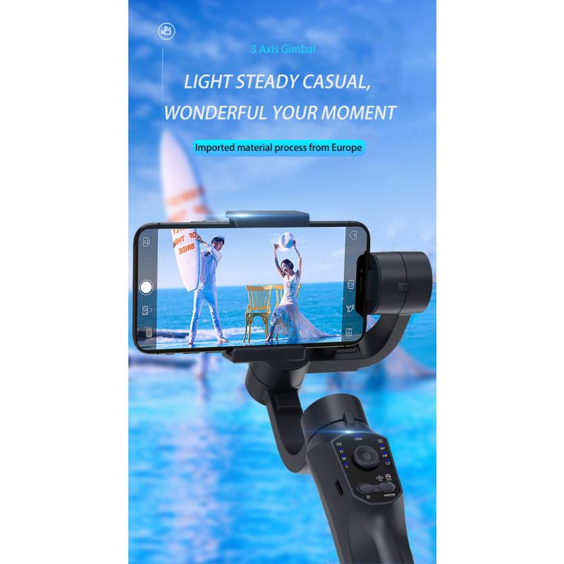 F10 Pro Stabilisator 3-akset Telefon Gimbal for Mobil Filmskaping og Fotografering Smarttelefonkompatibilitet