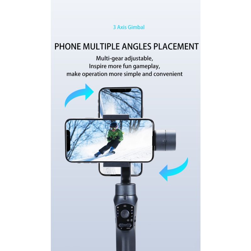F10 Pro Stabilisator 3-akset Telefon Gimbal for Mobil Filmskaping og Fotografering Smarttelefonkompatibilitet