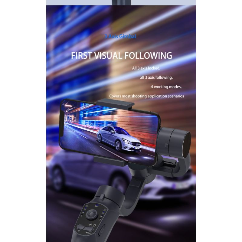 F10 Pro Stabilisator 3-akset Telefon Gimbal for Mobil Filmskaping og Fotografering Smarttelefonkompatibilitet