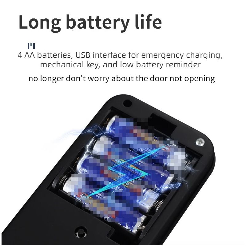 Elektronisk Smart Dørlås med Biometrisk Fingeravtrykk for Hjemmesikkerhet Nøkkelfri Adgang og Stilig Design