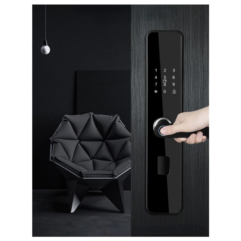 Elektronisk Smart Dørlås med Biometrisk Fingeravtrykk for Hjemmesikkerhet Nøkkelfri Adgang og Stilig Design