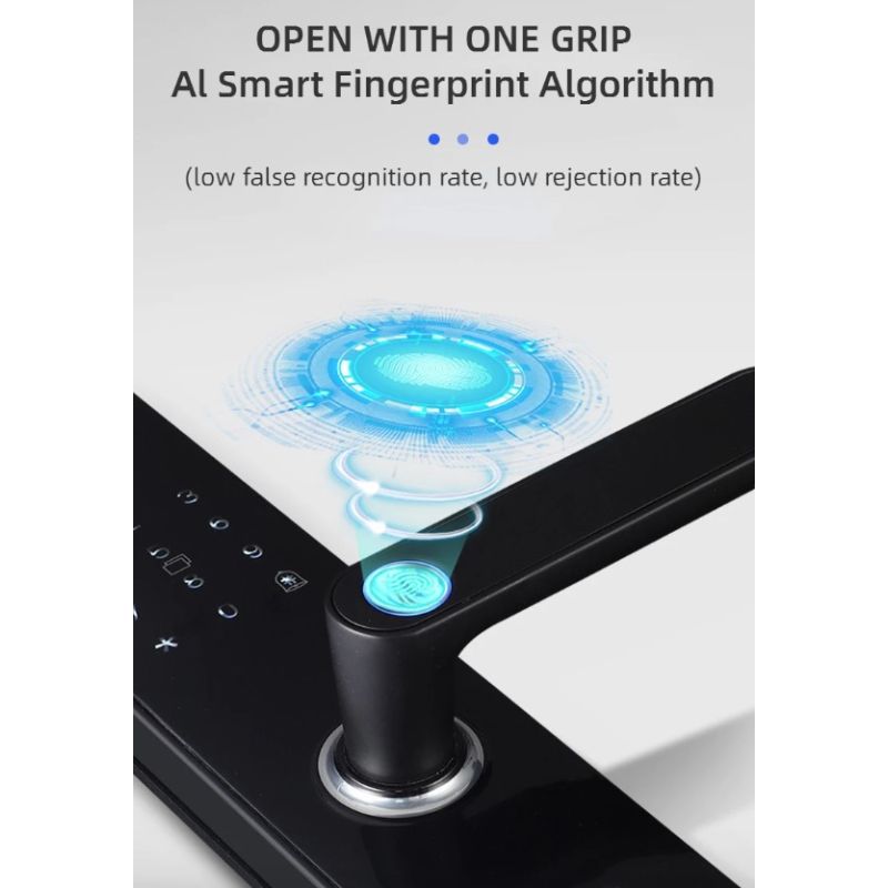 Elektronisk Smart Dørlås med Biometrisk Fingeravtrykk for Hjemmesikkerhet Nøkkelfri Adgang og Stilig Design