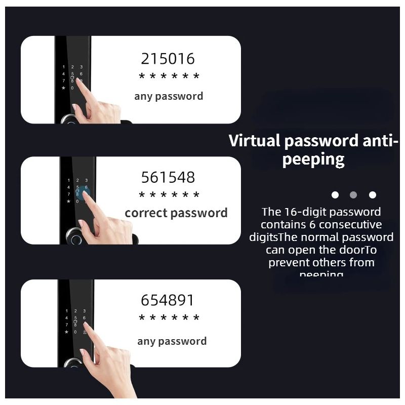 Elektronisk Smart Dørlås med Biometrisk Fingeravtrykk for Hjemmesikkerhet Nøkkelfri Adgang og Stilig Design