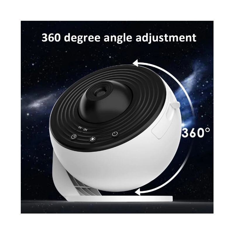 Nattlys Galaxy Projector 360° Roter Planterarium Lampe Beroligende Atmosfære Barnevennlig Fantasirik Gaveidé