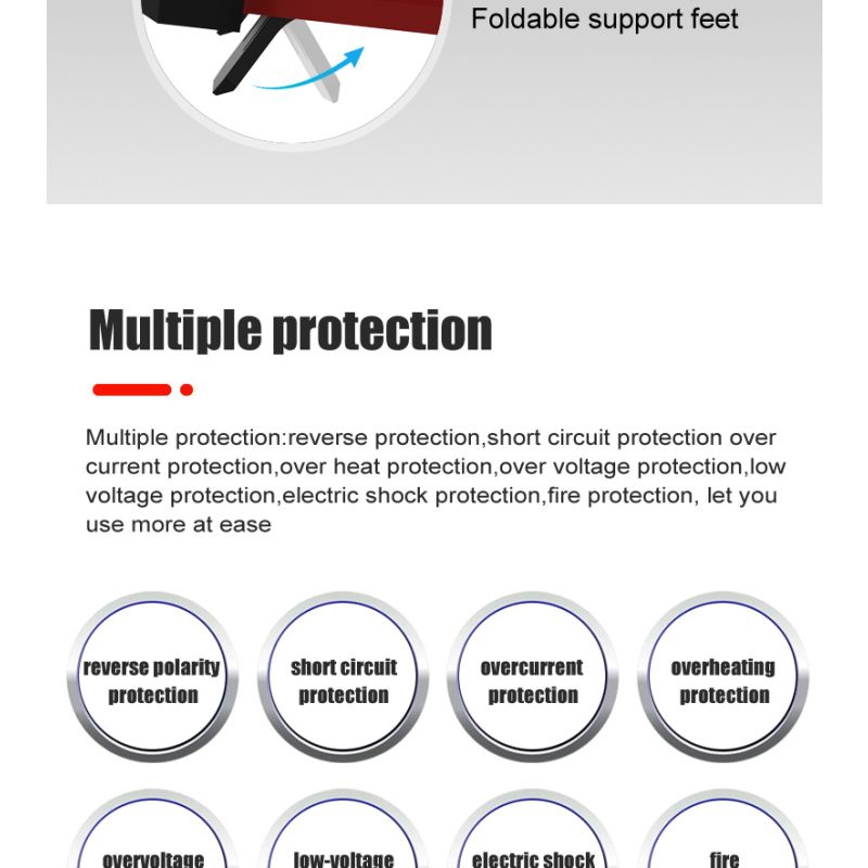FOXSUR 20A bærbar bilbatterilader 12V-24V AGM LiFePO4 blysyre 7-trinns lading pålitelig ytelse batterilevetid