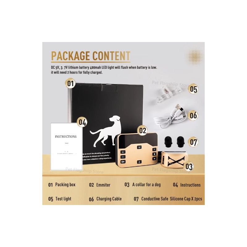 Trådløst Kjæledyr Elektronisk Gjerde og Elektrisk Shocker Hundetreningshalsbånd for Komfortabel Kjæledyrsikkerhet