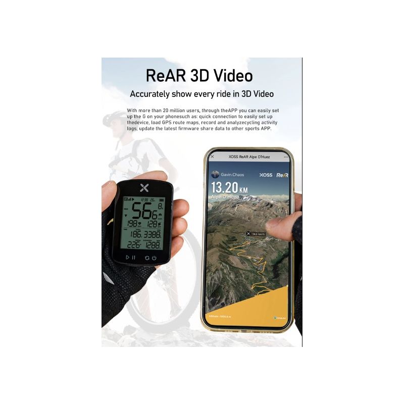 XOSS G+ G2 sykkelcomputer for sykling med trådløs speedometer pulssensor GPS-generasjon for eventyrsykling