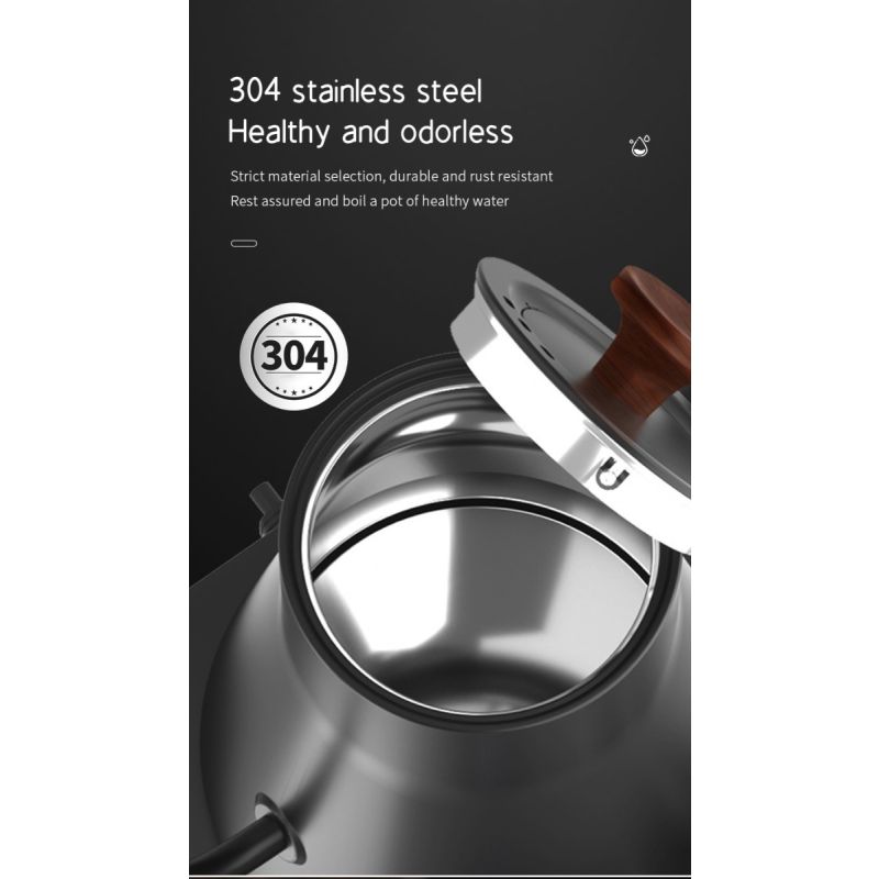 Elektrisk Svanhals Vannkoker med sanntidstemperaturkontroll presis helling og rask oppvarming for kaffe og te