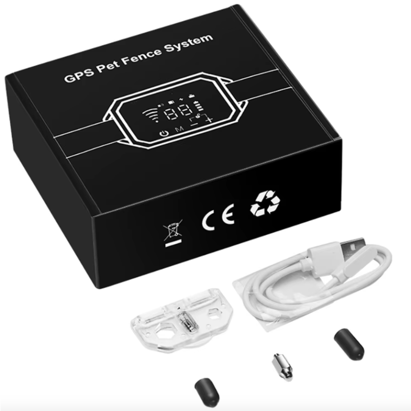 Trådløst hundegjerde GPS teknologi rekkevidde 100-3300 fot justerbar advarselsstyrke vanntett oppladbart