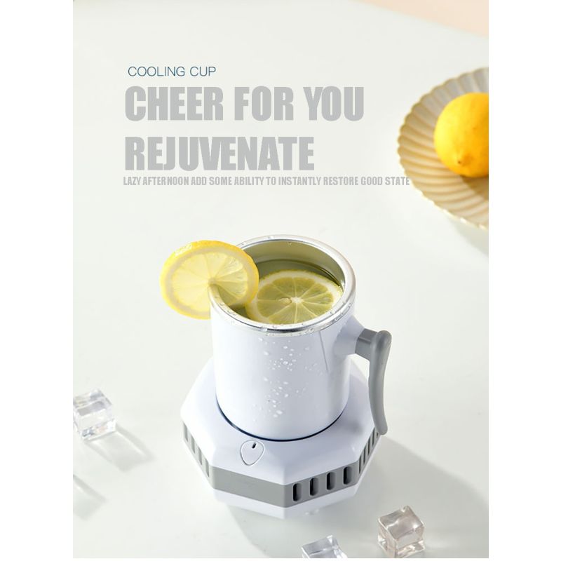 Bærbart kjøleskap elektrisk drikkekjøler med rask kjøleteknologi for iskalde drikker sommerfest nødvendighet