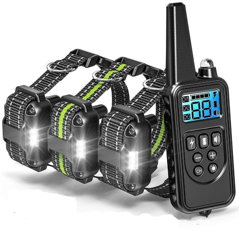 Vanntett 800m Elektrisk Hundetreningshalsbånd med LCD-skjerm og justerbare nivåer for effektiv hundetrening
