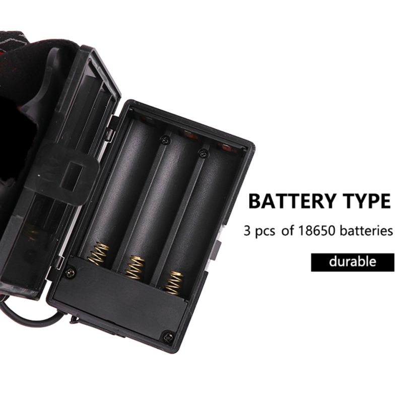 Kraftig XHP70 LED-hodelykt 8000LM USB-oppladbar IPX5 vanntett justerbare moduser ideell for utendørs belysning