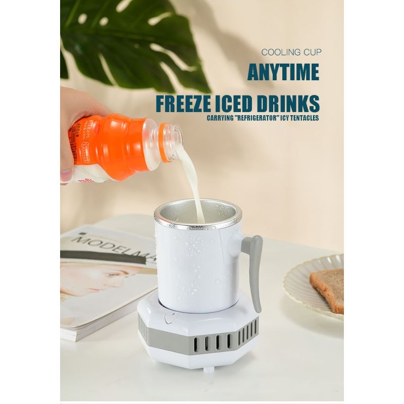 Bærbart kjøleskap elektrisk drikkekjøler med rask kjøleteknologi for iskalde drikker sommerfest nødvendighet