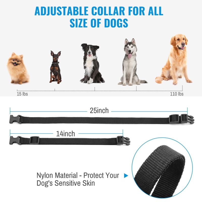 Petrainer 998D fjernkontroll elektrisk hundehalsbånd oppladbart regntett lang rekkevidde LCD-skjerm hundetrening