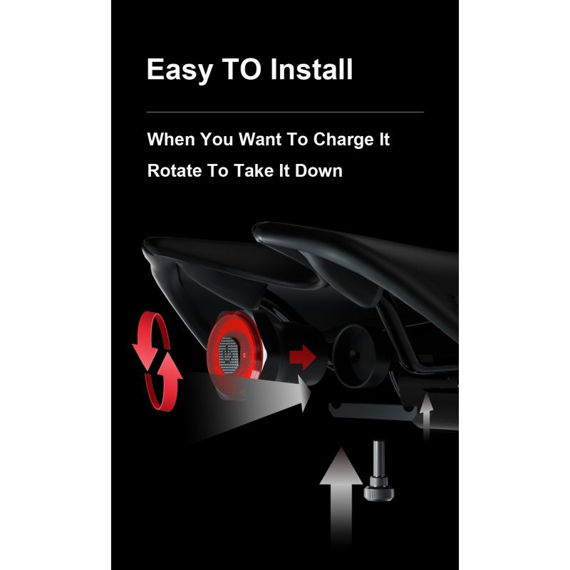 Super en Smart sykkellys med auto start stopp IPX6 vanntett LED baklys for sykkelsikkerhet og USB-lading