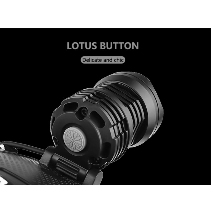 Kraftig XHP70 LED-hodelykt 8000LM USB-oppladbar IPX5 vanntett justerbare moduser ideell for utendørs belysning