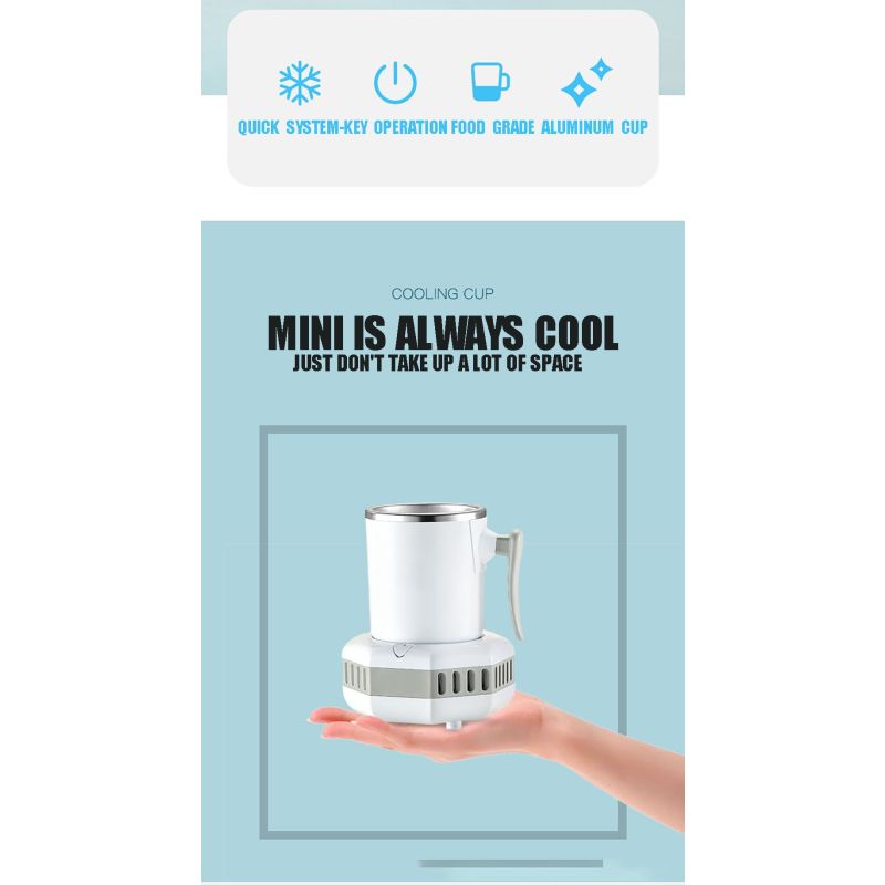 Bærbart kjøleskap elektrisk drikkekjøler med rask kjøleteknologi for iskalde drikker sommerfest nødvendighet