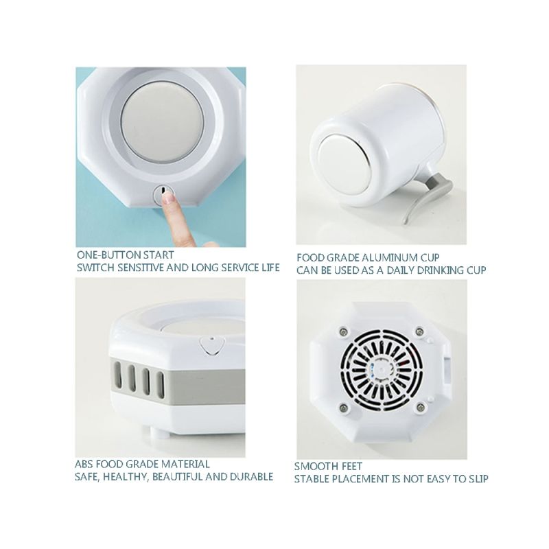 Bærbart kjøleskap elektrisk drikkekjøler med rask kjøleteknologi for iskalde drikker sommerfest nødvendighet