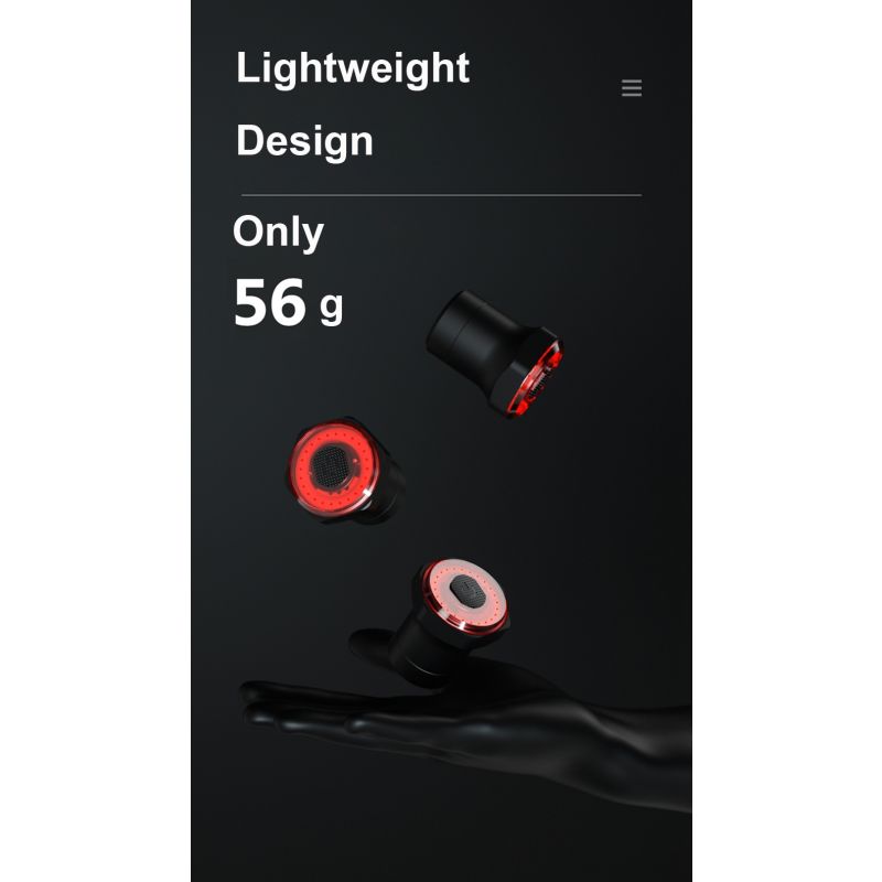 Super en Smart sykkellys med auto start stopp IPX6 vanntett LED baklys for sykkelsikkerhet og USB-lading