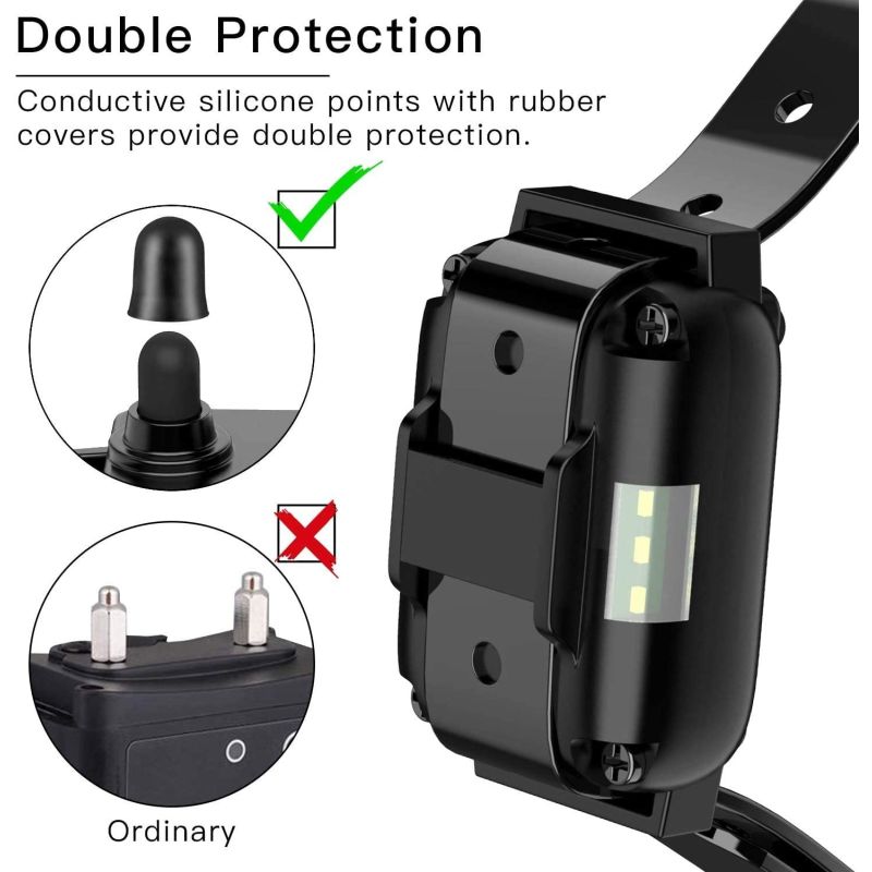 800m Oppladbart Hundetreningshalsbånd Vanntett Enhet med Fjernkontroll og LCD for Human og Effektiv Trening