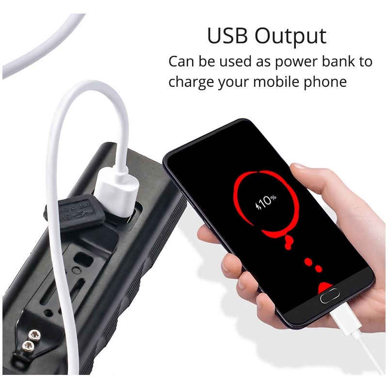 Oppdag TK5 Sykkelfrontlys med 5x T6 LED pærer 5000 lumen USB oppladbart sykkelutstyr for nattsykling