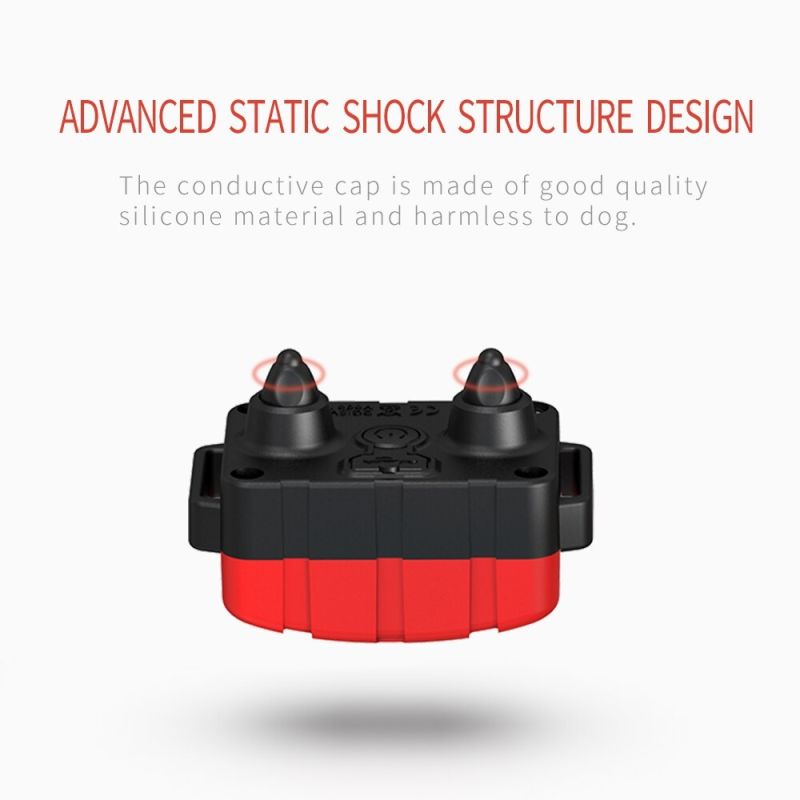 Oppladbar elektrisk hundetreningskrage med fjernkontroll effektiv adferdskorrigering vanntett mottaker
