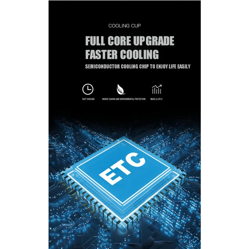 Bærbart kjøleskap elektrisk drikkekjøler med rask kjøleteknologi for iskalde drikker sommerfest nødvendighet