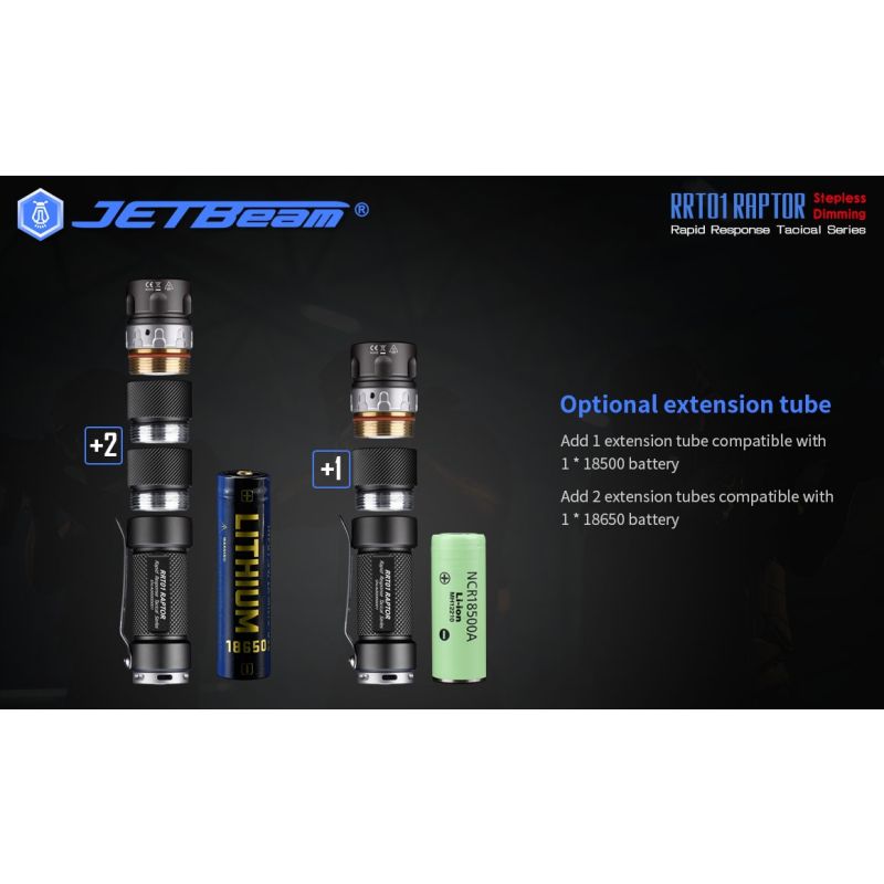 JETBeam JET-RRT01 XP-L EDC lommelykt 950 lumen lyssterk LED belysning lang batterilevetid opptil 80 timer