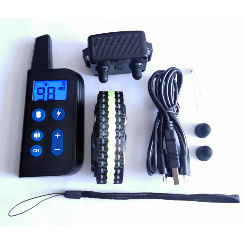 2020 Ny Elektrisk Hundetreningskrage Vanntett med LCD-skjerm 1000m Rekkevidde Oppladbar Kjæledyr Fjernkontroll