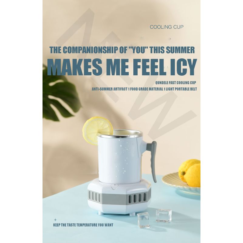 Bærbart kjøleskap elektrisk drikkekjøler med rask kjøleteknologi for iskalde drikker sommerfest nødvendighet