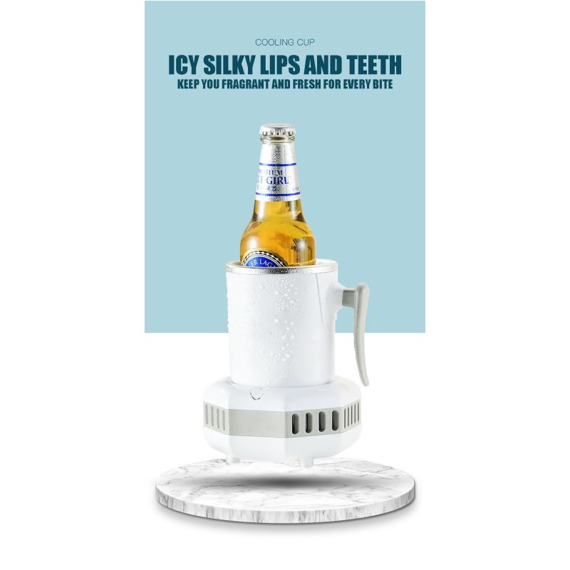 Bærbart kjøleskap elektrisk drikkekjøler med rask kjøleteknologi for iskalde drikker sommerfest nødvendighet