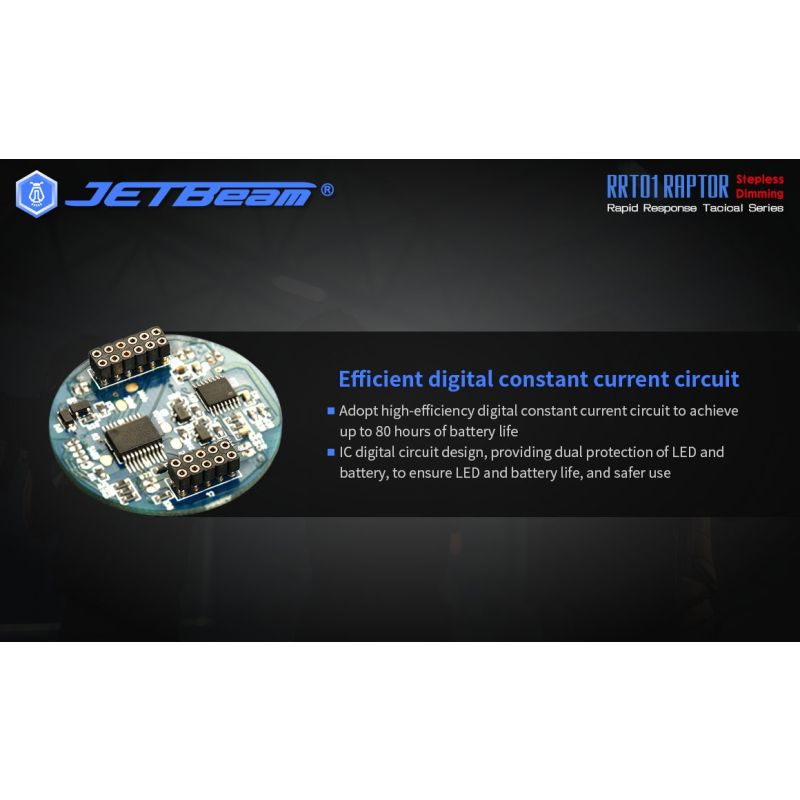 JETBeam JET-RRT01 XP-L EDC lommelykt 950 lumen lyssterk LED belysning lang batterilevetid opptil 80 timer