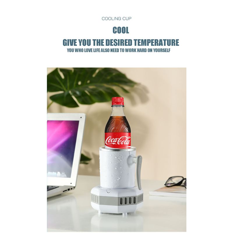 Bærbart kjøleskap elektrisk drikkekjøler med rask kjøleteknologi for iskalde drikker sommerfest nødvendighet