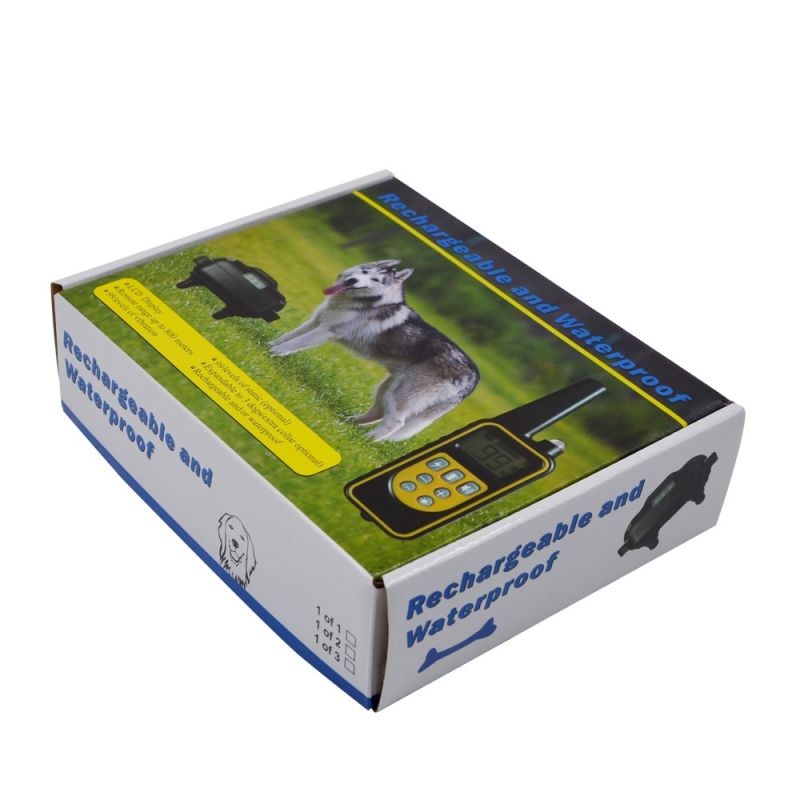 800yd elektrisk fjernstyrt oppladbar hundetreningskrage vanntett design alle størrelser med LCD-skjerm